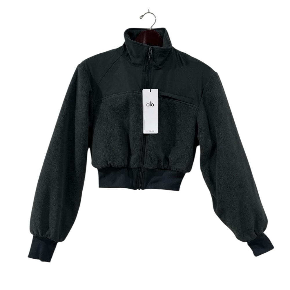 ALO Yoga Women's Polar Fleece Cropped Wintry Mix Jacket